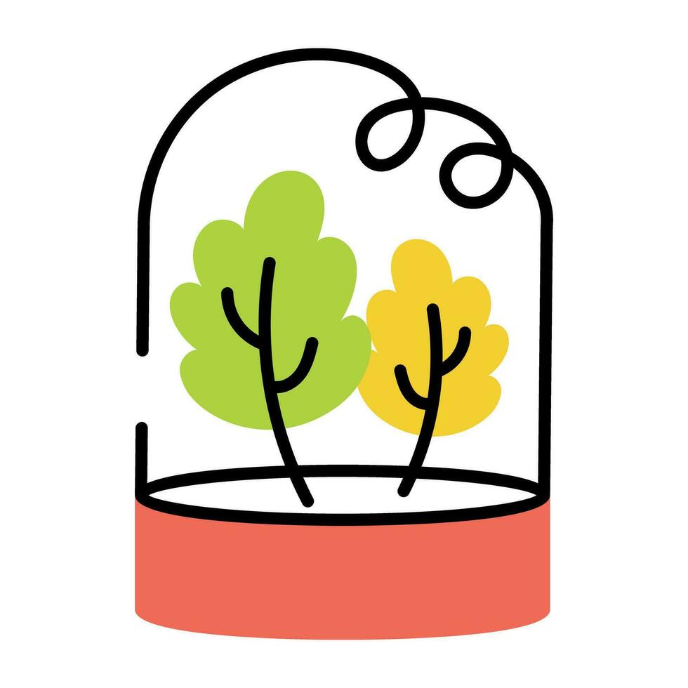 Trendy Plant Incubator vector