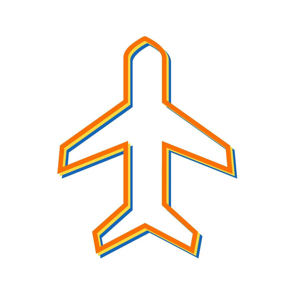 icono de vector de modo avión