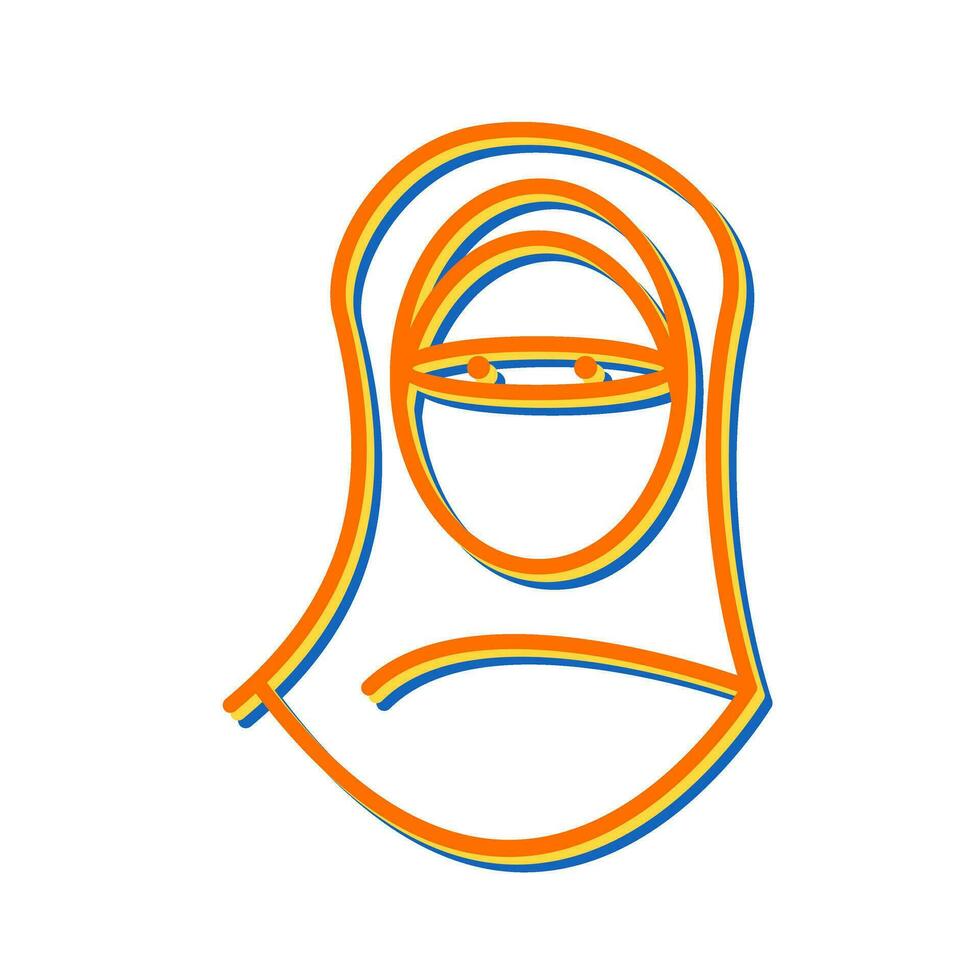 Woman with Niqab Vector Icon