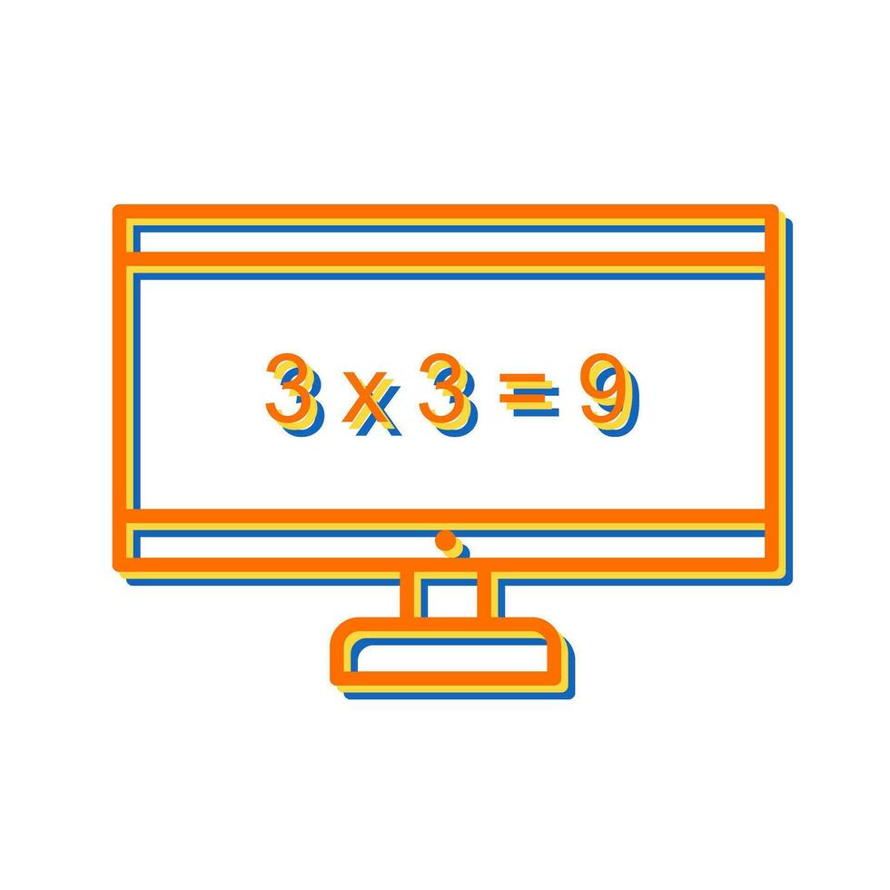 Math in Computer Vector Icon