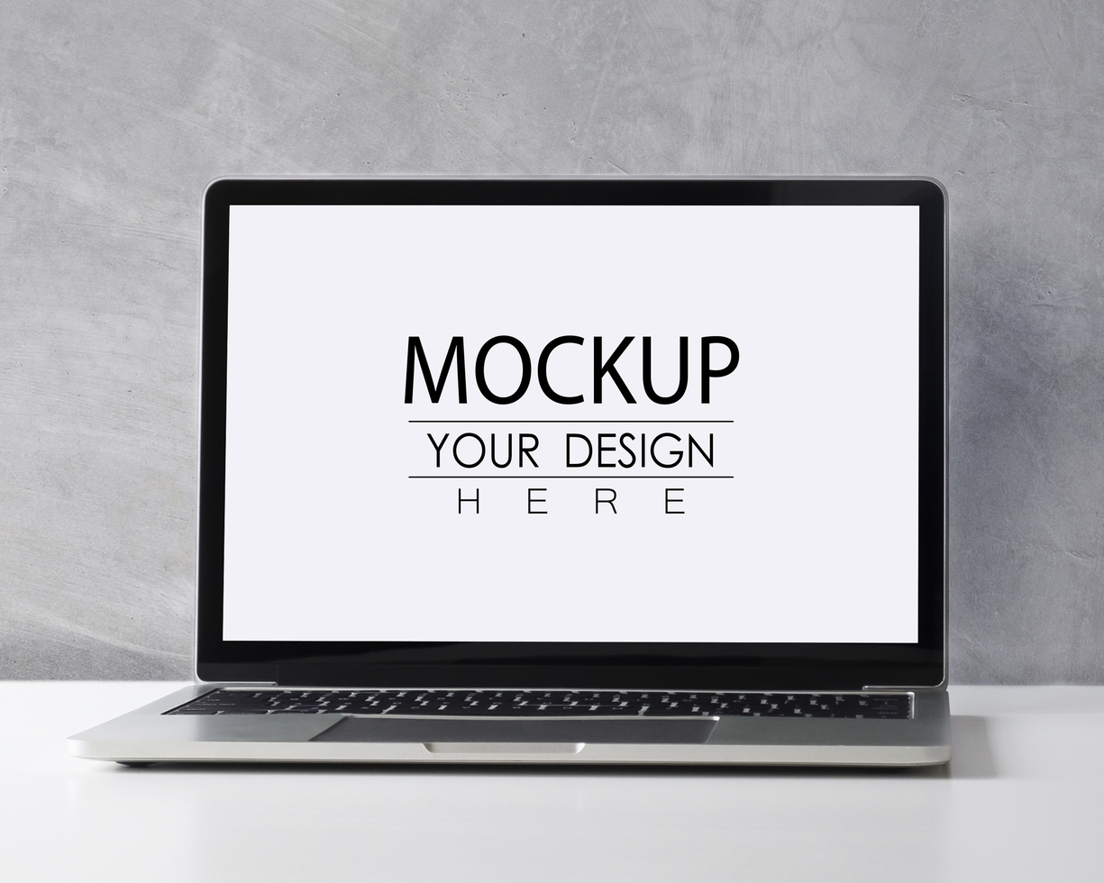 Digital device screen mockup vector with laptop and smartphone with gradient wallpapers psd