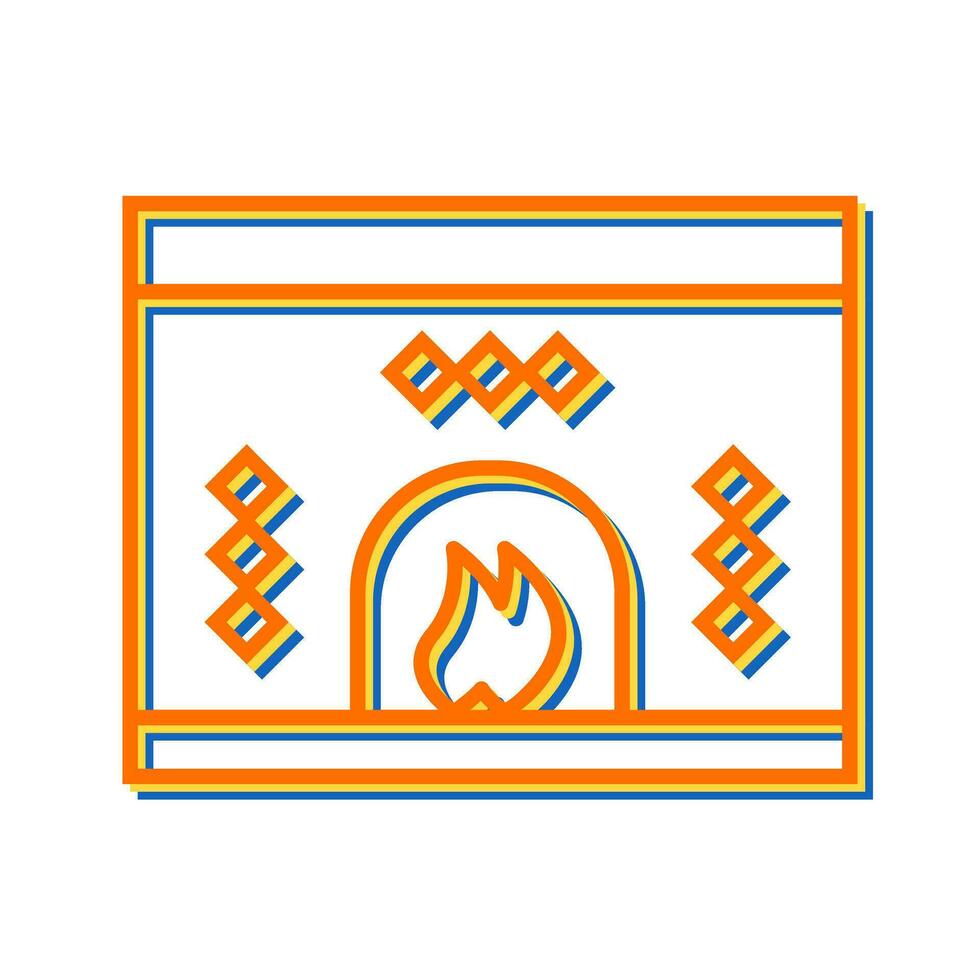 Fireplace Vector Icon