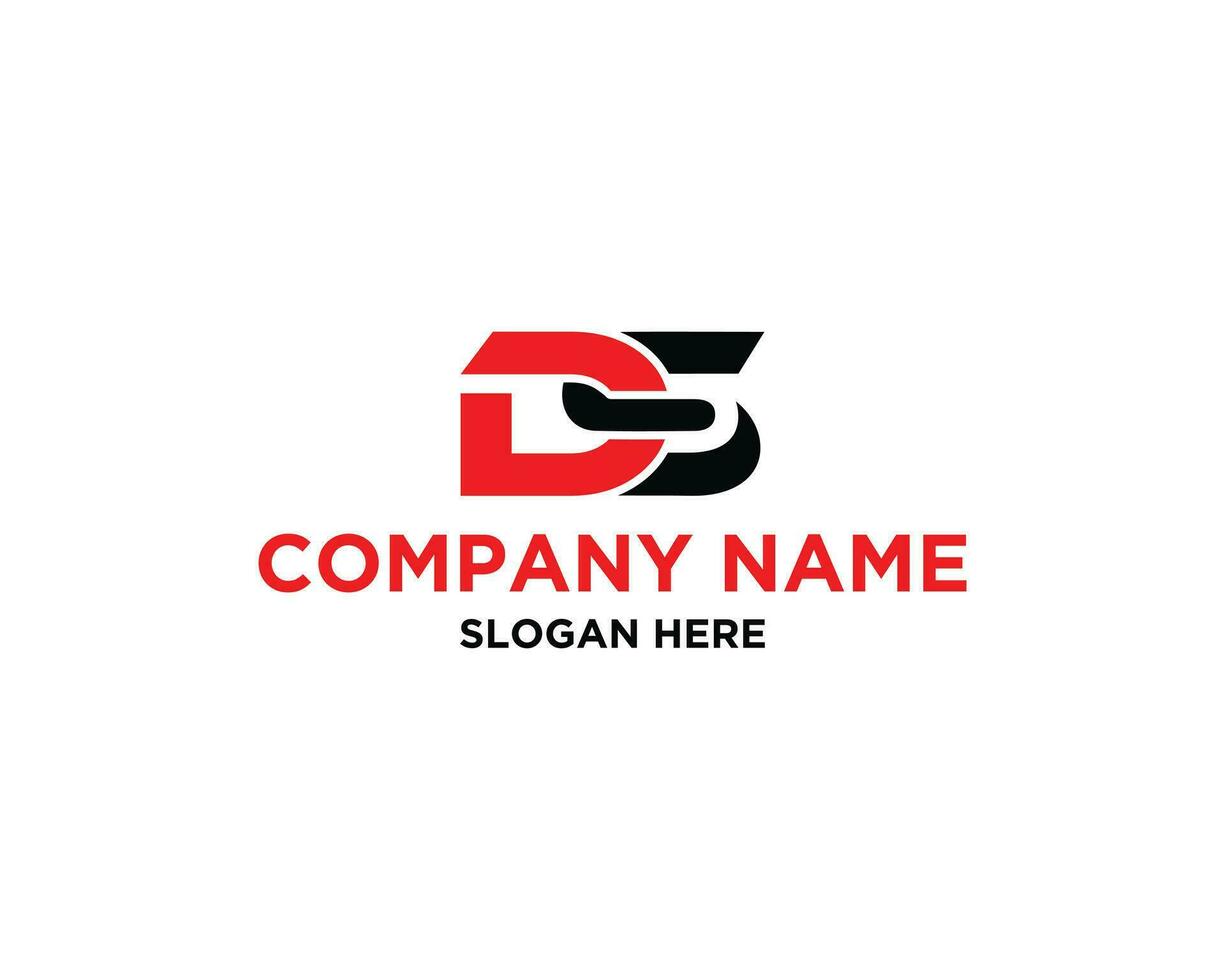 Initial DS Letter Logo Vector Design Vector Illustration.