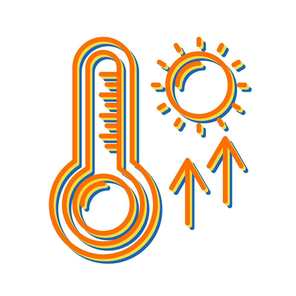 icono de vector de altas temperaturas