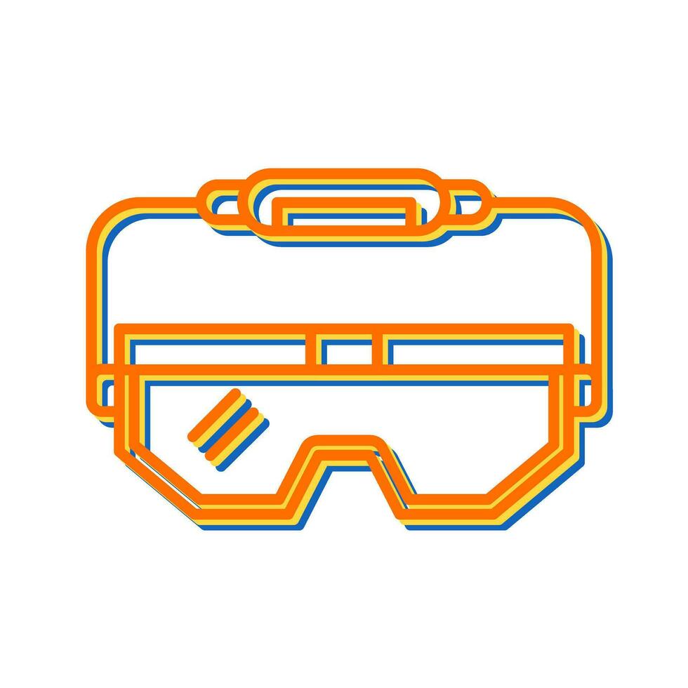 icono de vector de gafas de laboratorio