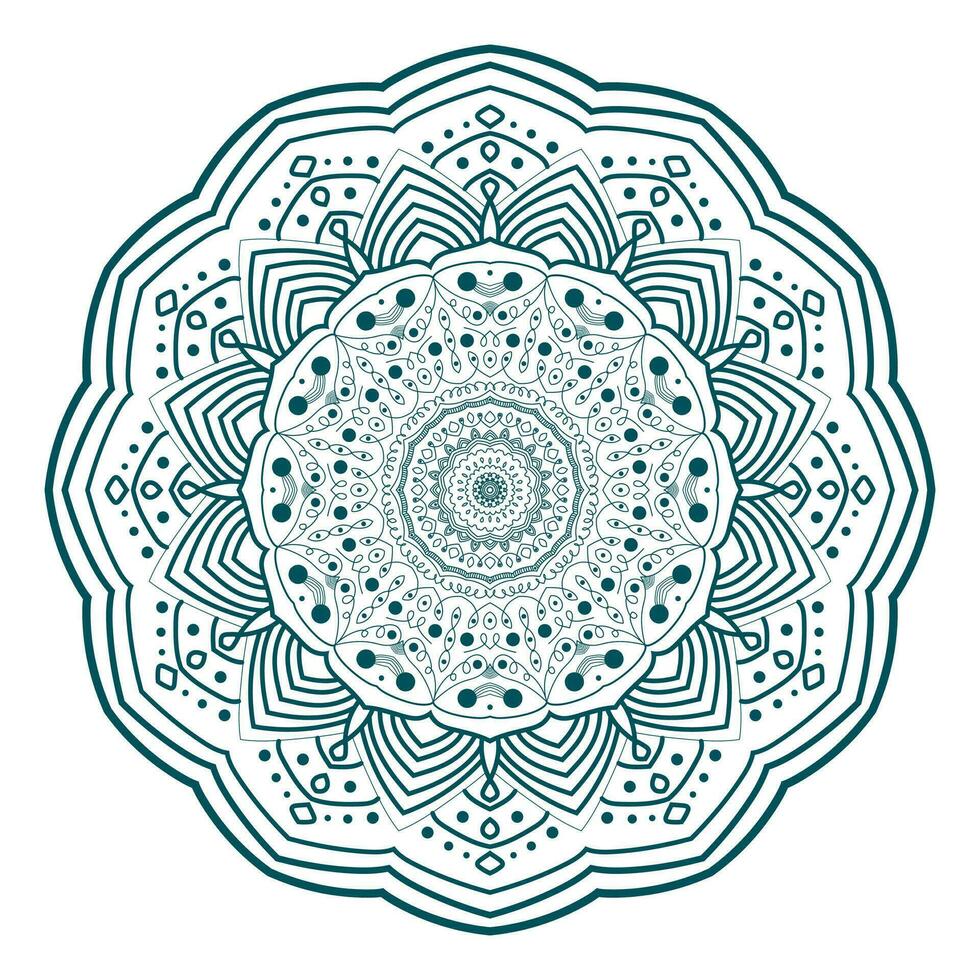 Mandala vector simple abstract flower openwork round