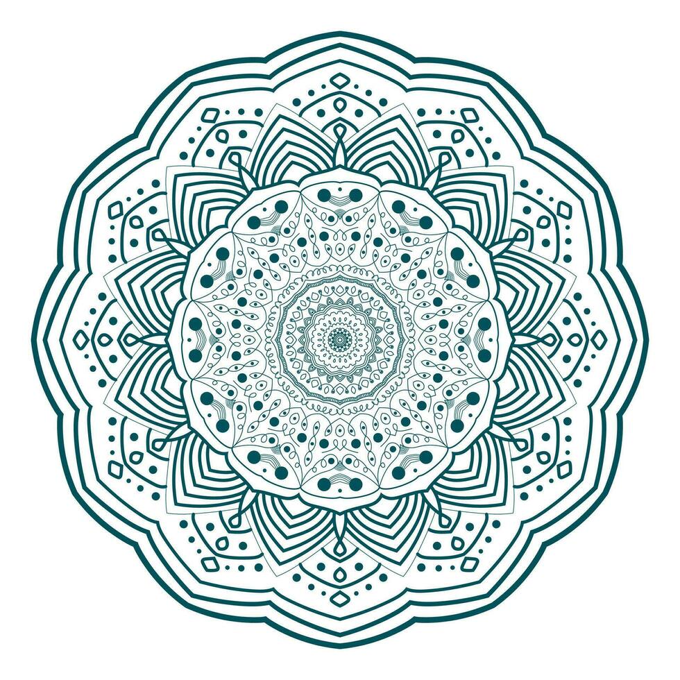 Mandala vector simple abstract flower openwork round