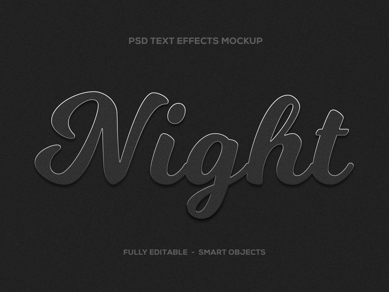 PSD Embossed Black Text Effect Mockup 28255423 PSD