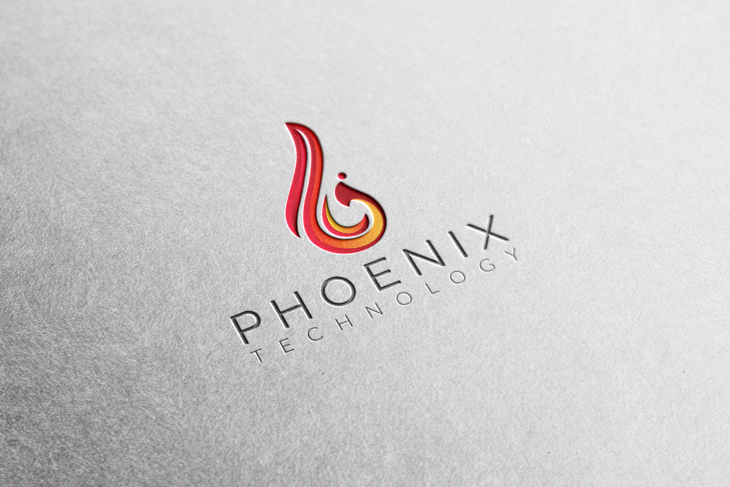PSD Debossed Close Up Paper Logo Mockup