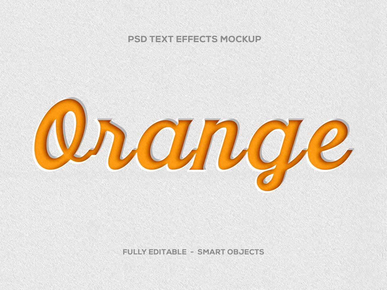 PSD 3d Cut Out Text Effect Mockup