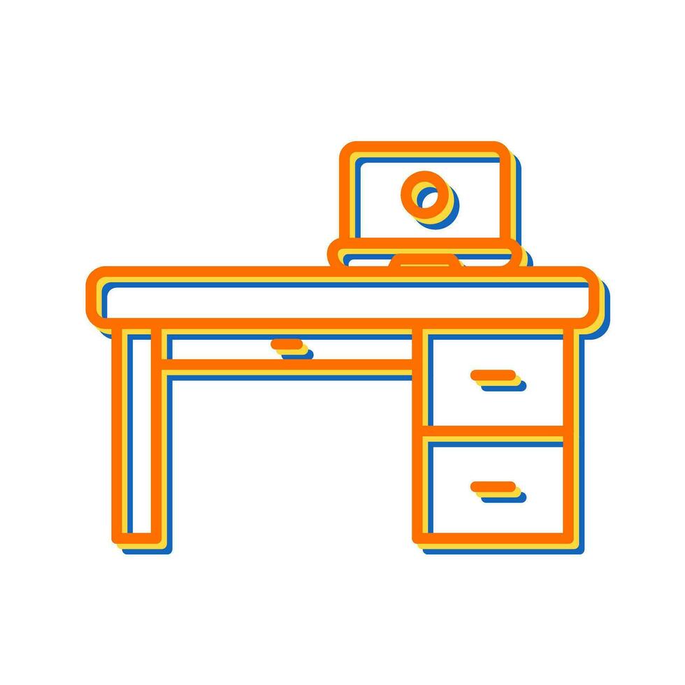 Office Desk Vector Icon