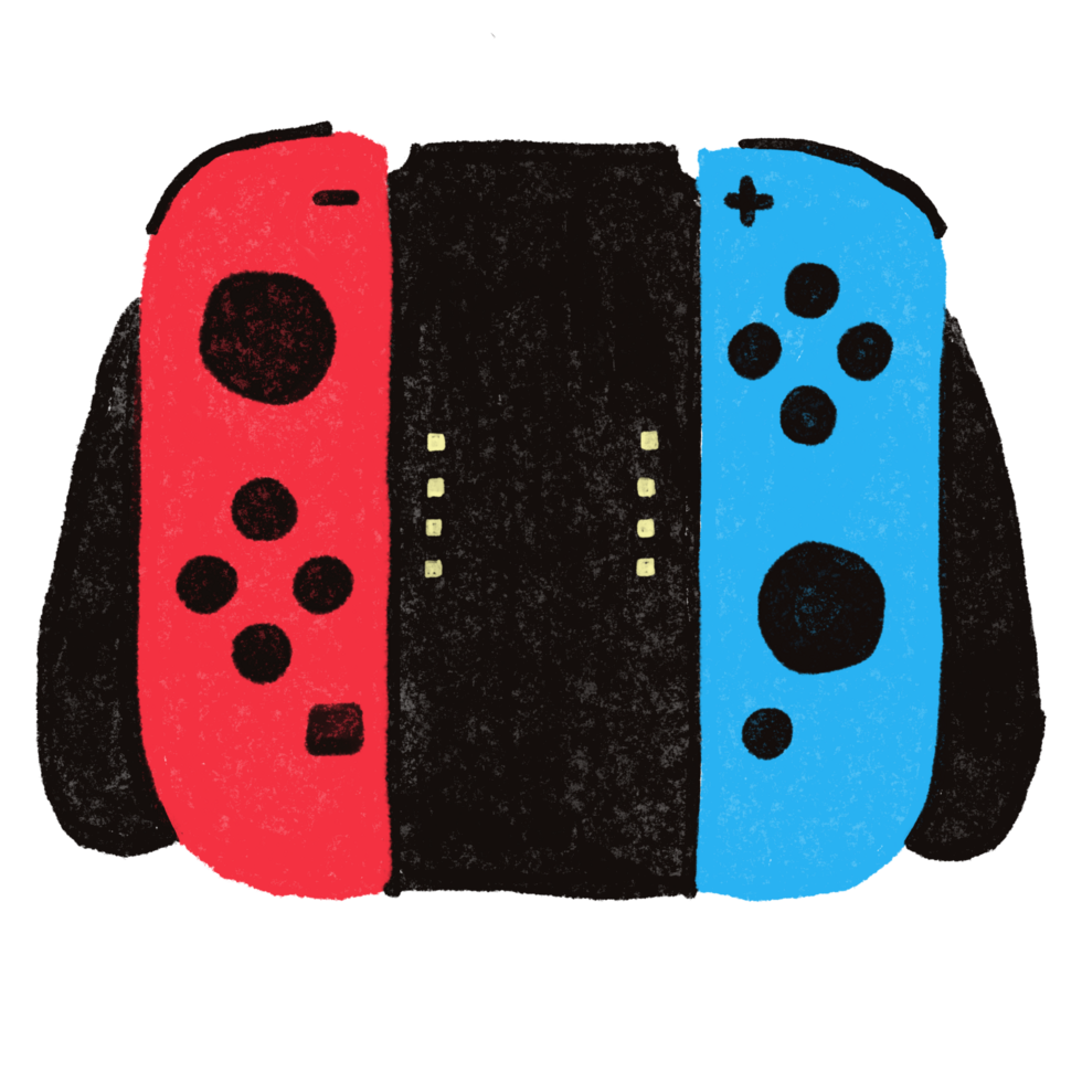 cute joy controller for game illustration png