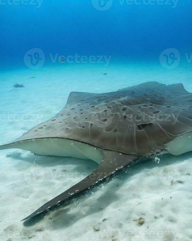 sting ray under water photo