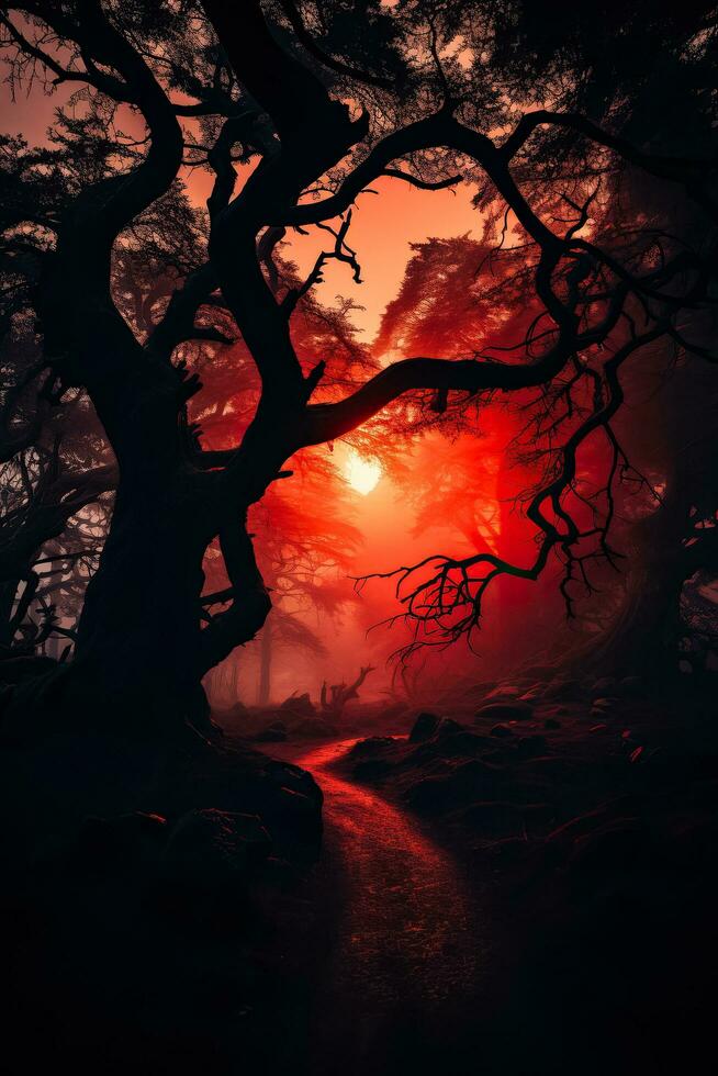 Red bludded moonlight photo