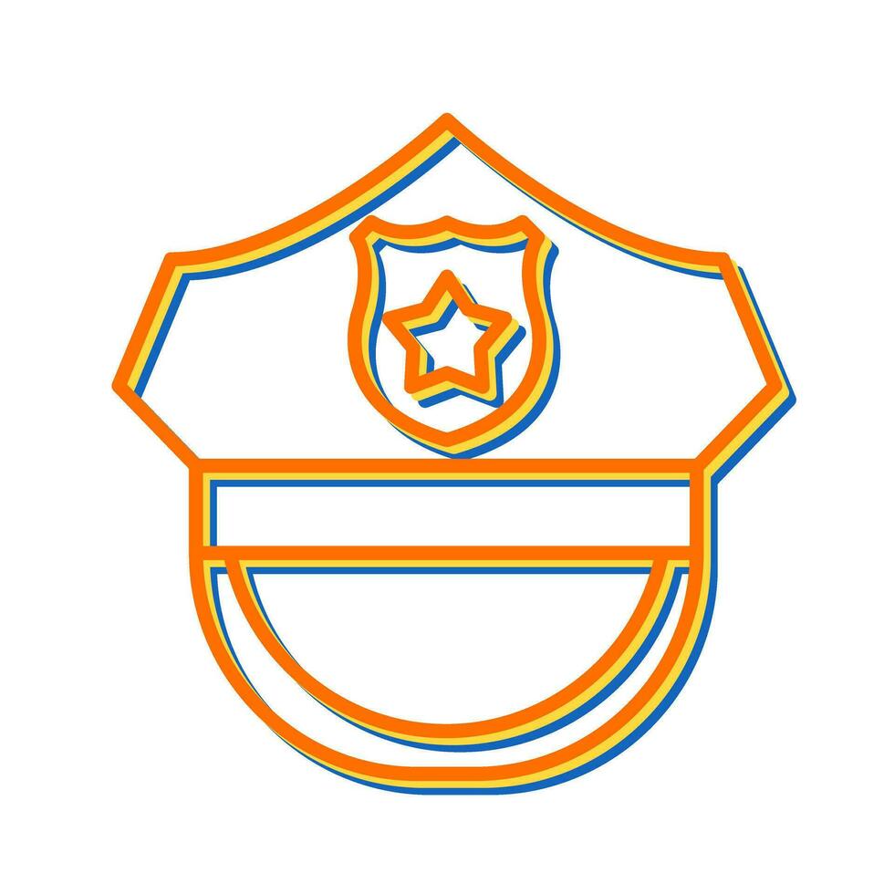 icono de vector de sombrero de policía