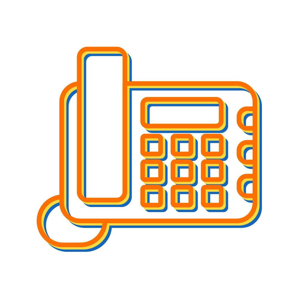 Land Line Phone Vector Icon