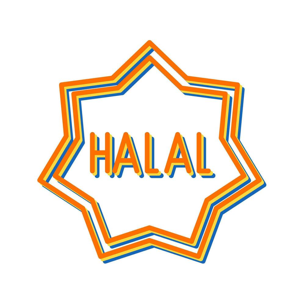 icono de vector halal