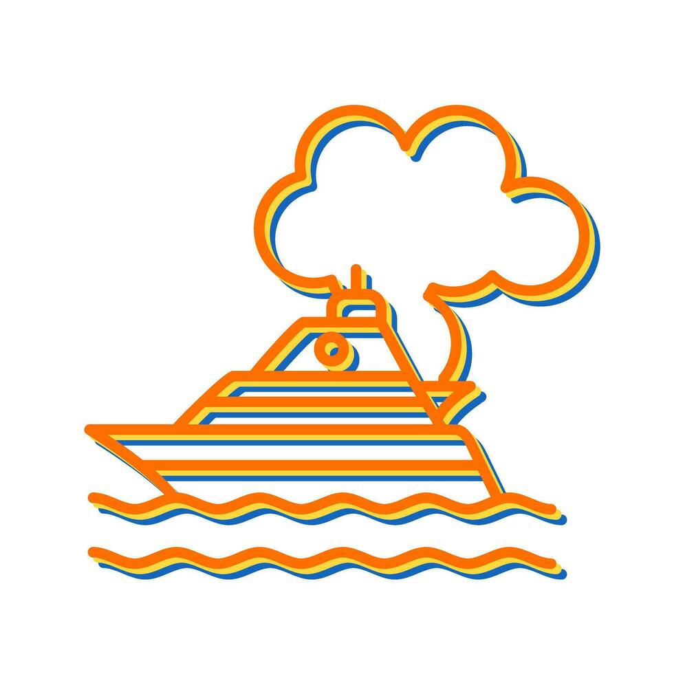 Ship Pollution Vector Icon