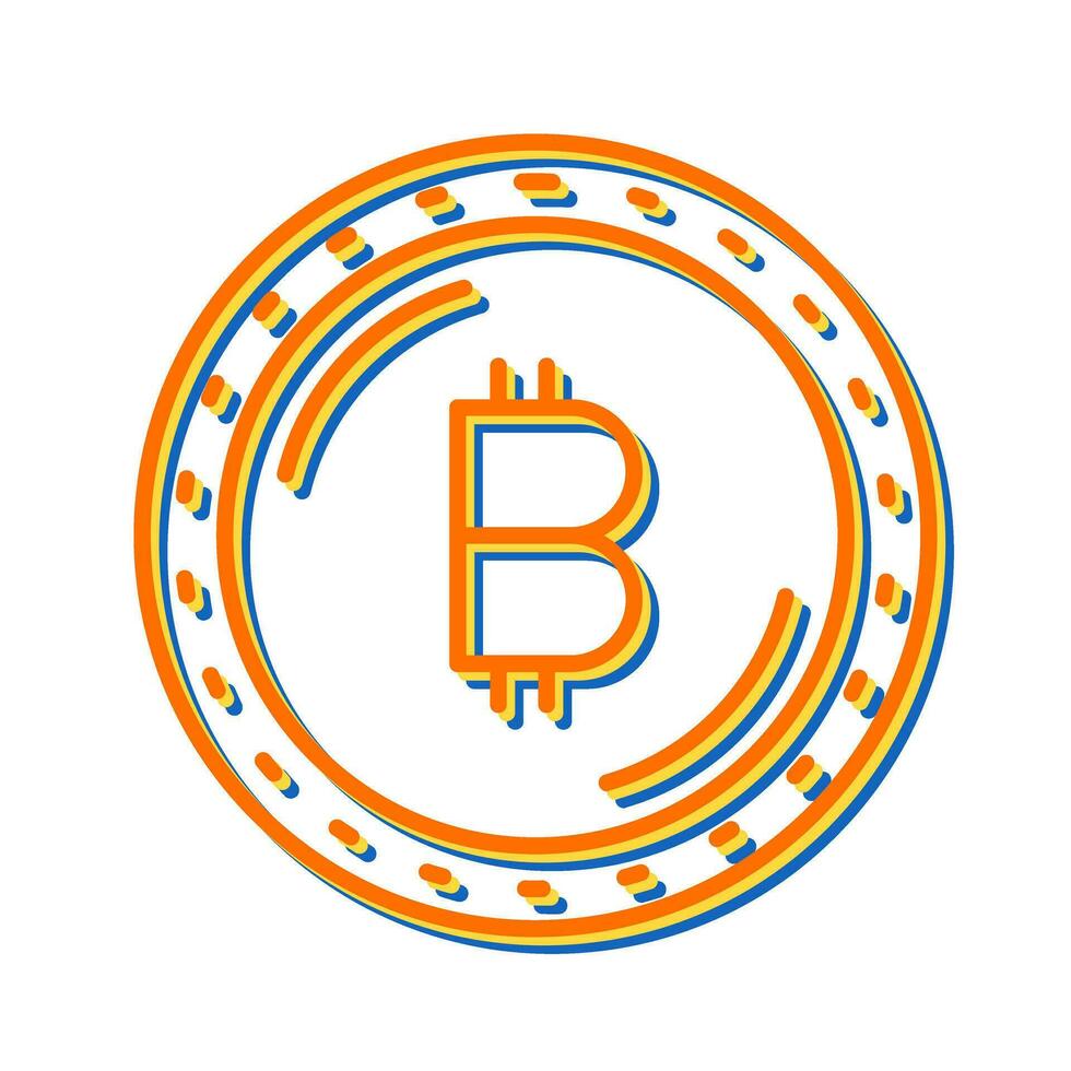 icono de vector de moneda bitcoin