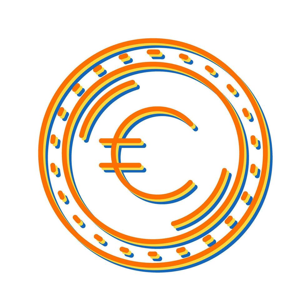 icono de vector de moneda euro