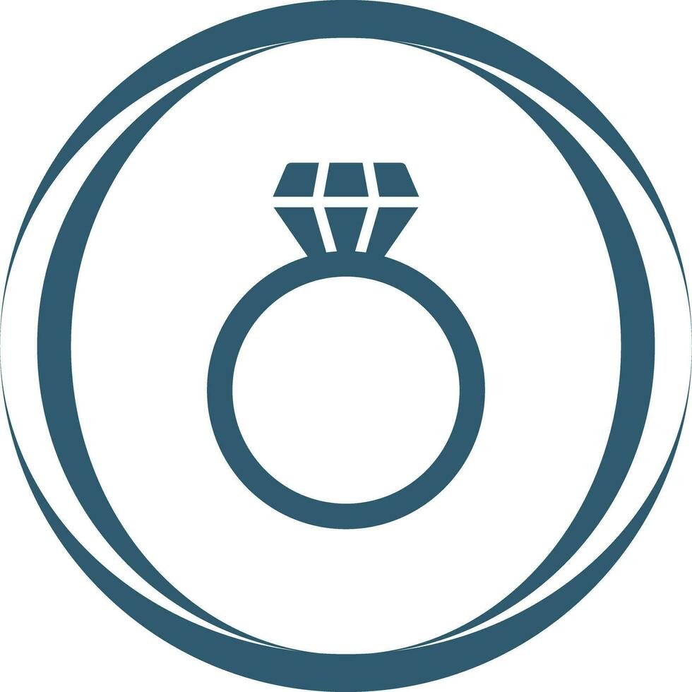 icono de vector de anillo de diamante