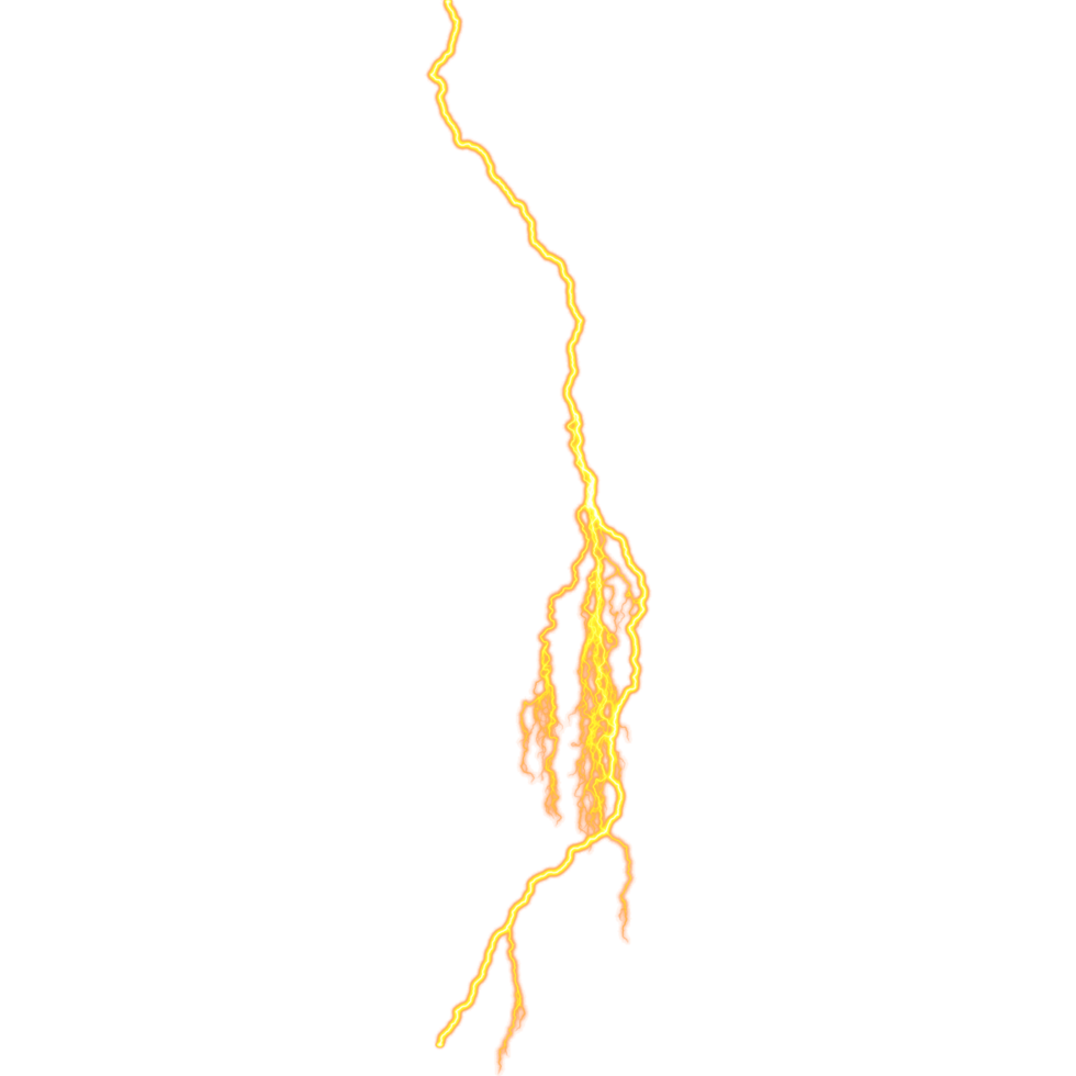 Yellow lightning effect isolated on transparent background 28261145 PNG
