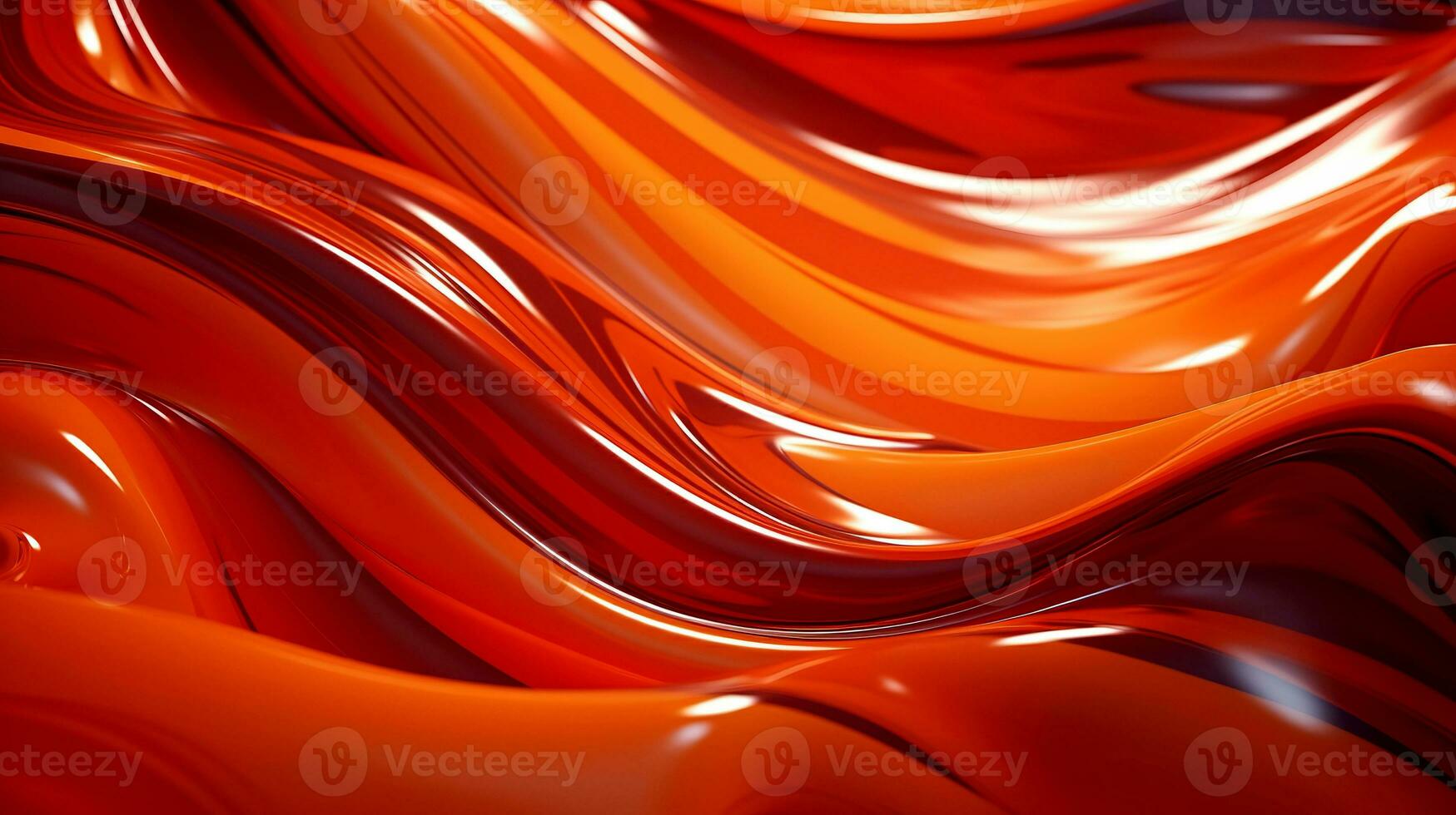 Abstract red background with smooth lines and waves. Abstract wallpaper, liquid lines, bright colors. photo