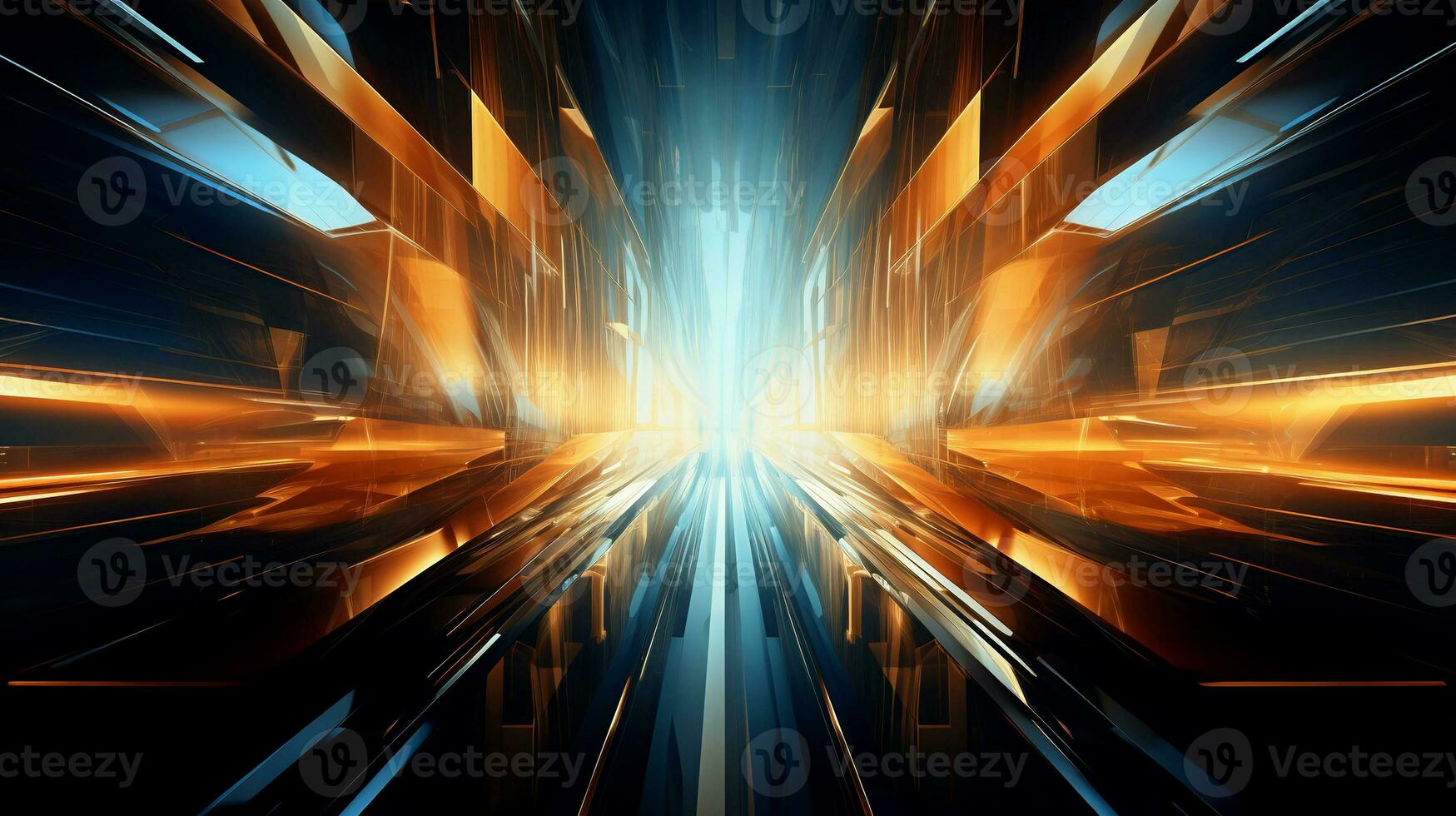 Cosmic background. Digital wallpapers. 3D rendering of abstract technology digital hi tech concept with glowing lines. Abstract futuristic sci-fi tunnel. photo