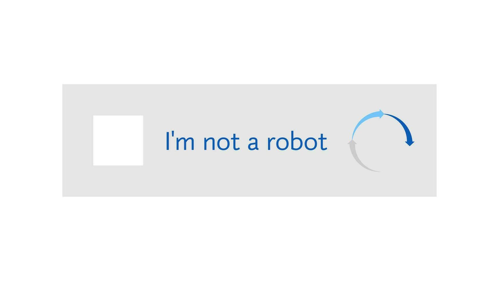 Template for entering captcha I'm not a robot vector