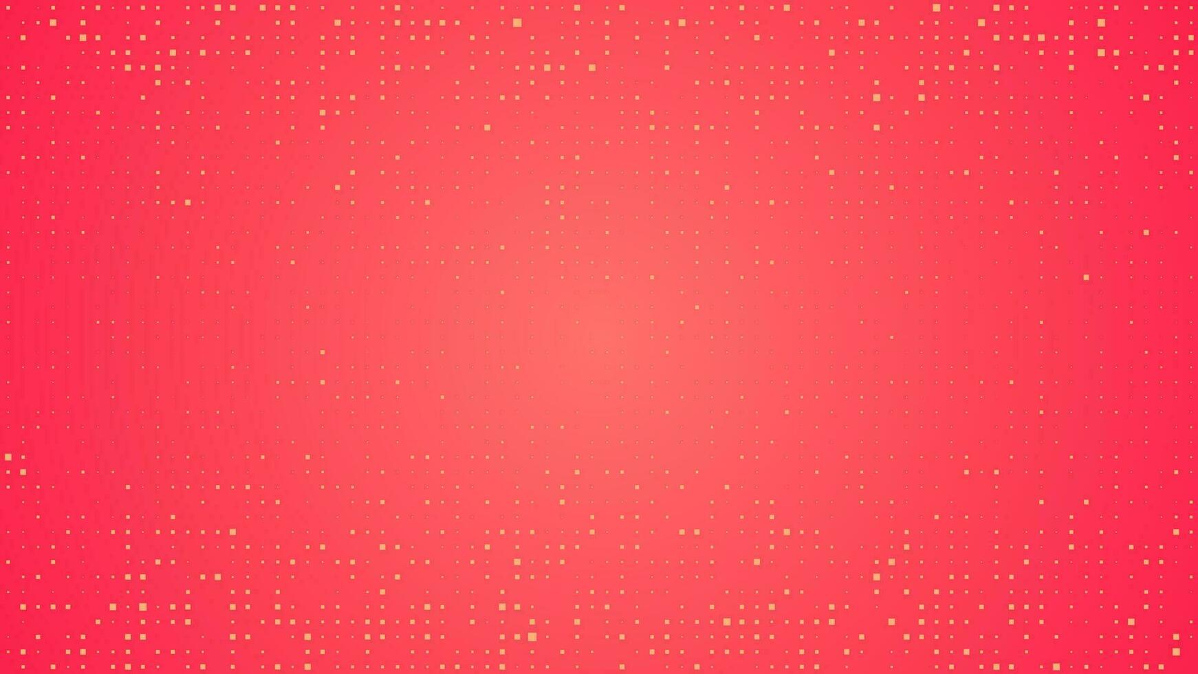 Abstract geometric background of squares. Red pixel background with empty space. Vector illustration.
