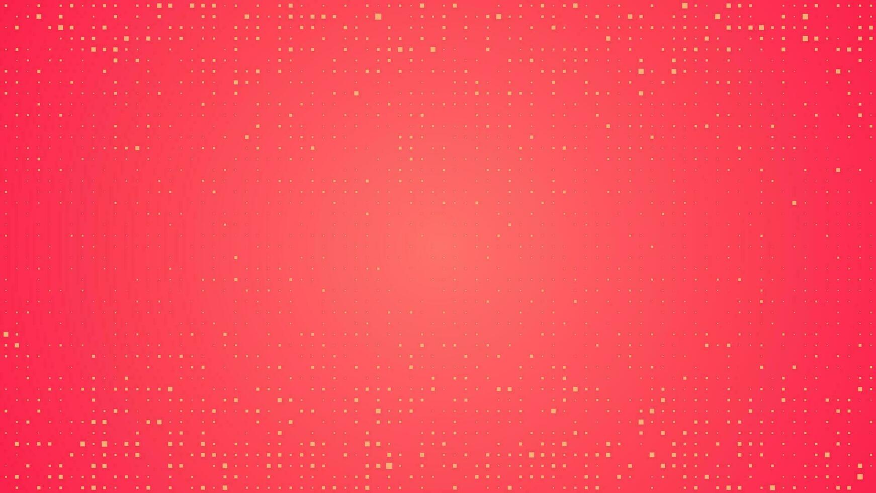 Abstract geometric background of squares. Red pixel background with empty space. Vector illustration.