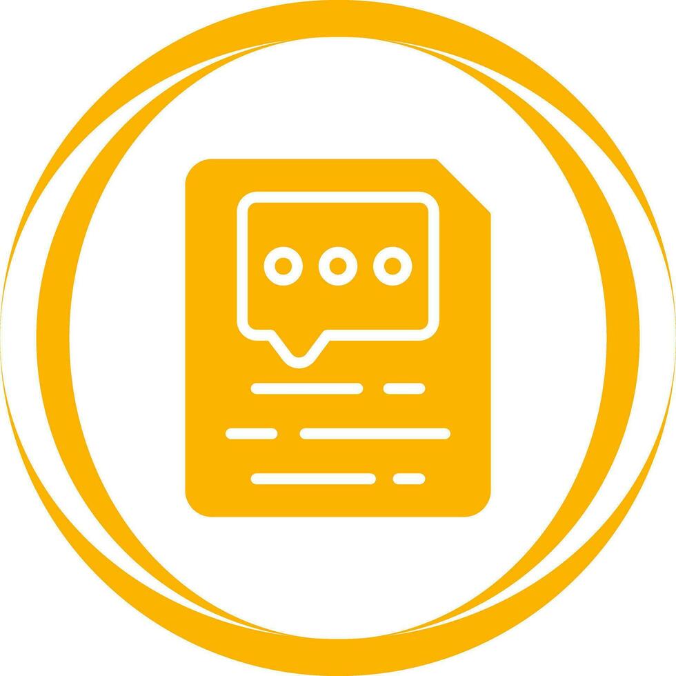 Document Insert Comment Vector Icon