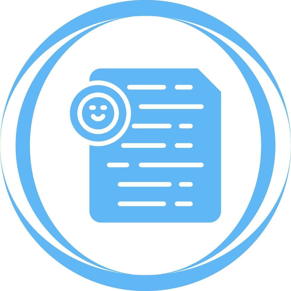 Document Insert Emoji Vector Icon