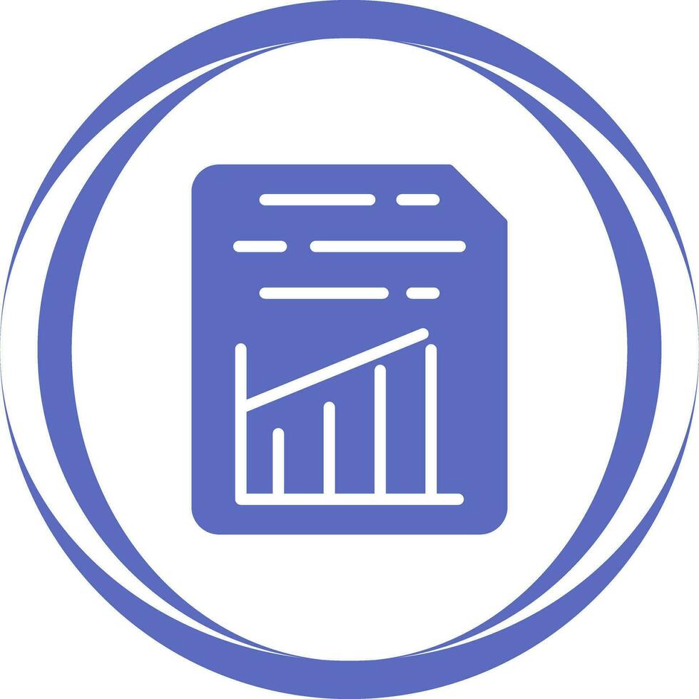 Document Insert Graph Vector Icon