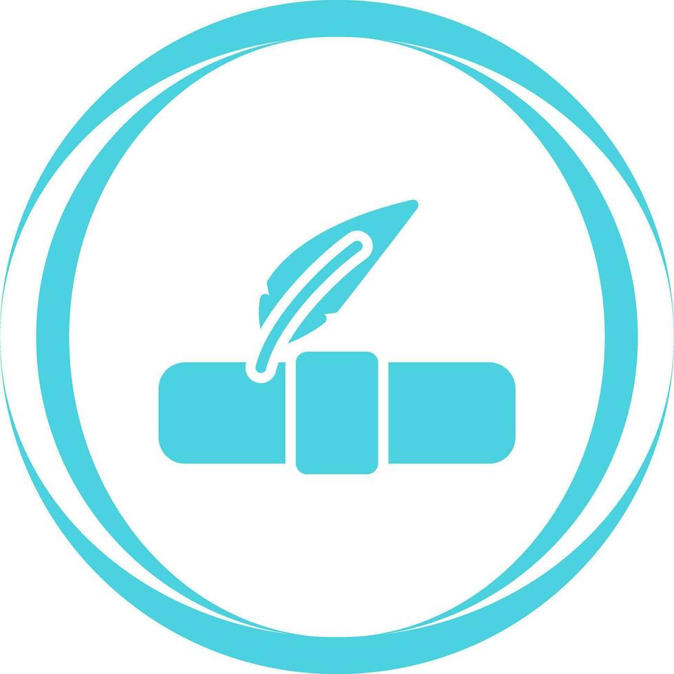 Quill pen with scroll Vector Icon