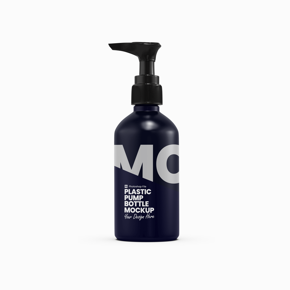 Pump Up Bottle Mockup psd