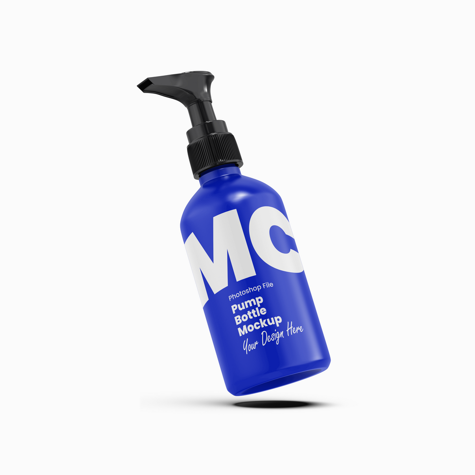 Pump Up Bottle Mockup psd