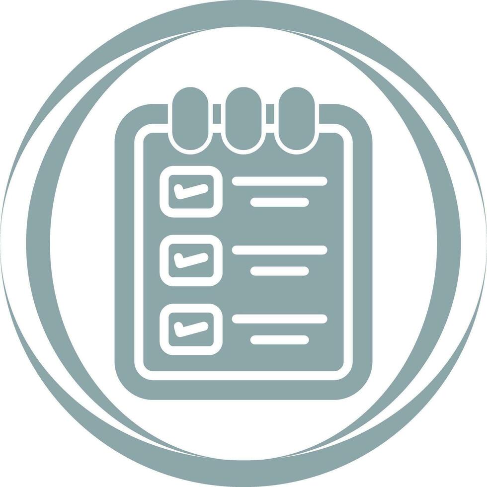 Memo pad with checklist Vector Icon