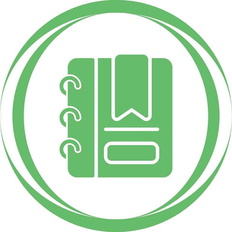 Writing pad with bookmark Vector Icon