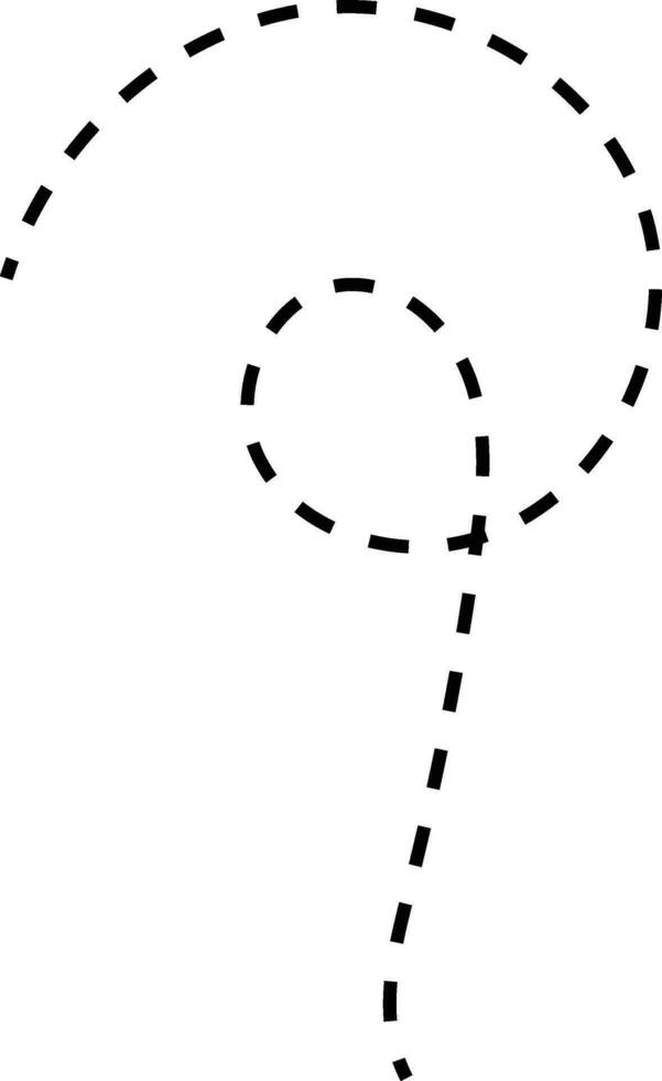 Curved Dashed Line vector