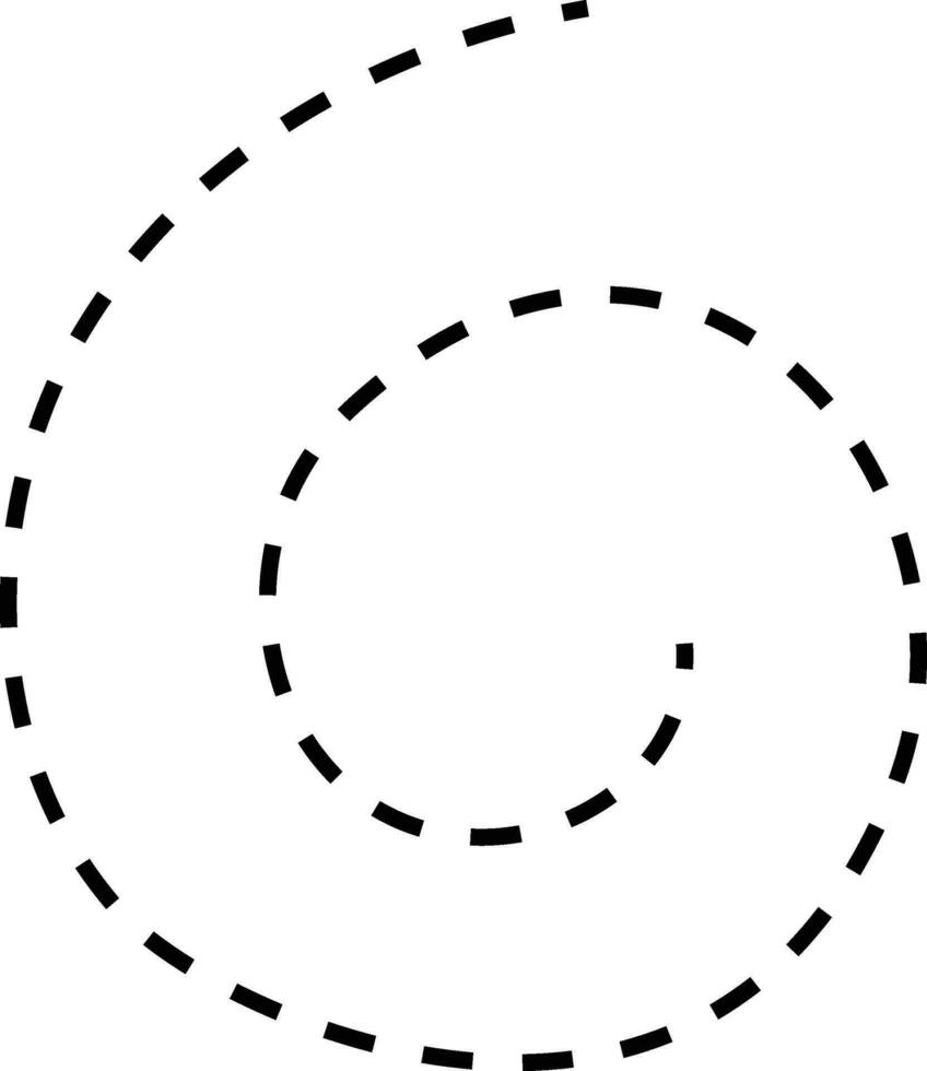 Curved Dashed Line vector