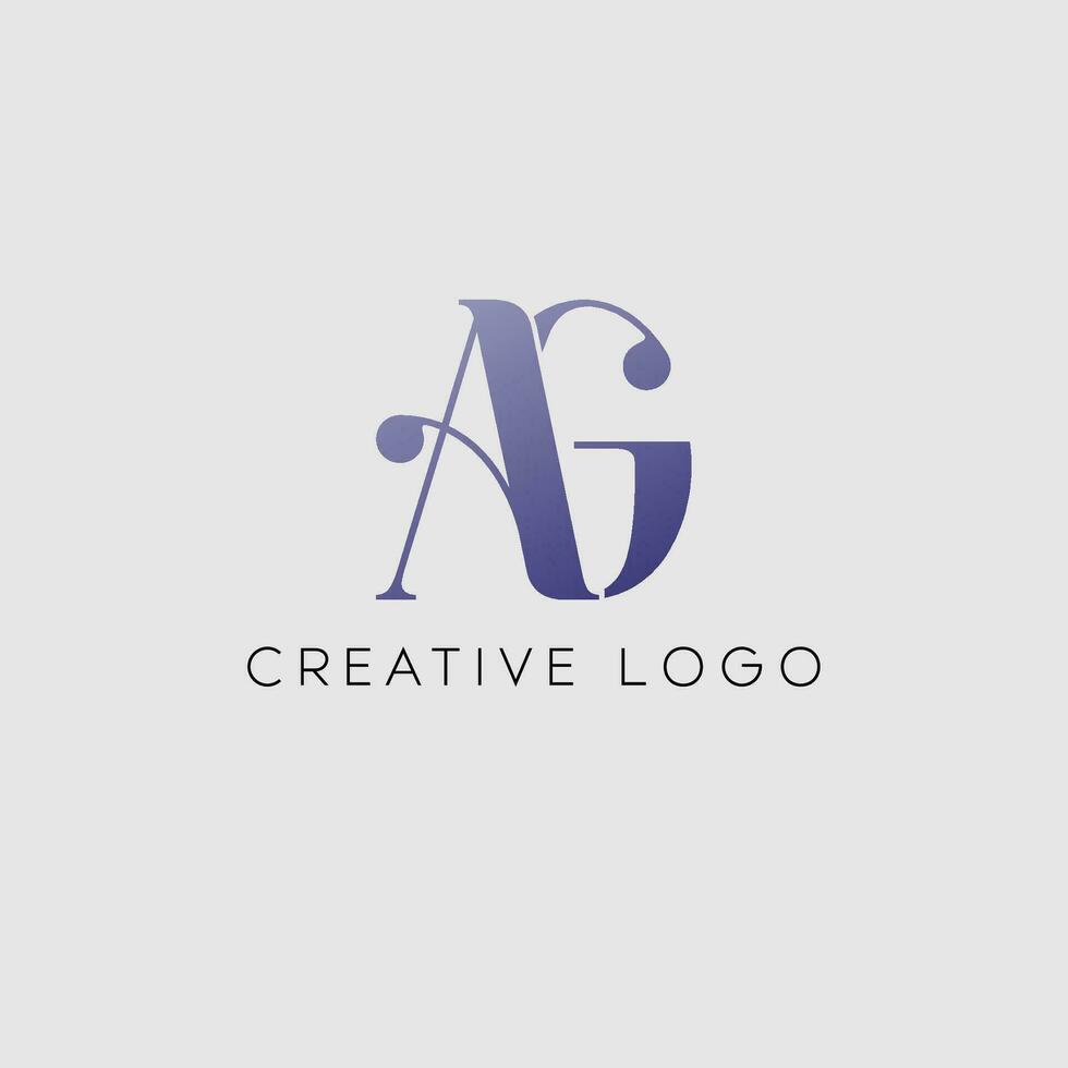 logo inicial ag vector