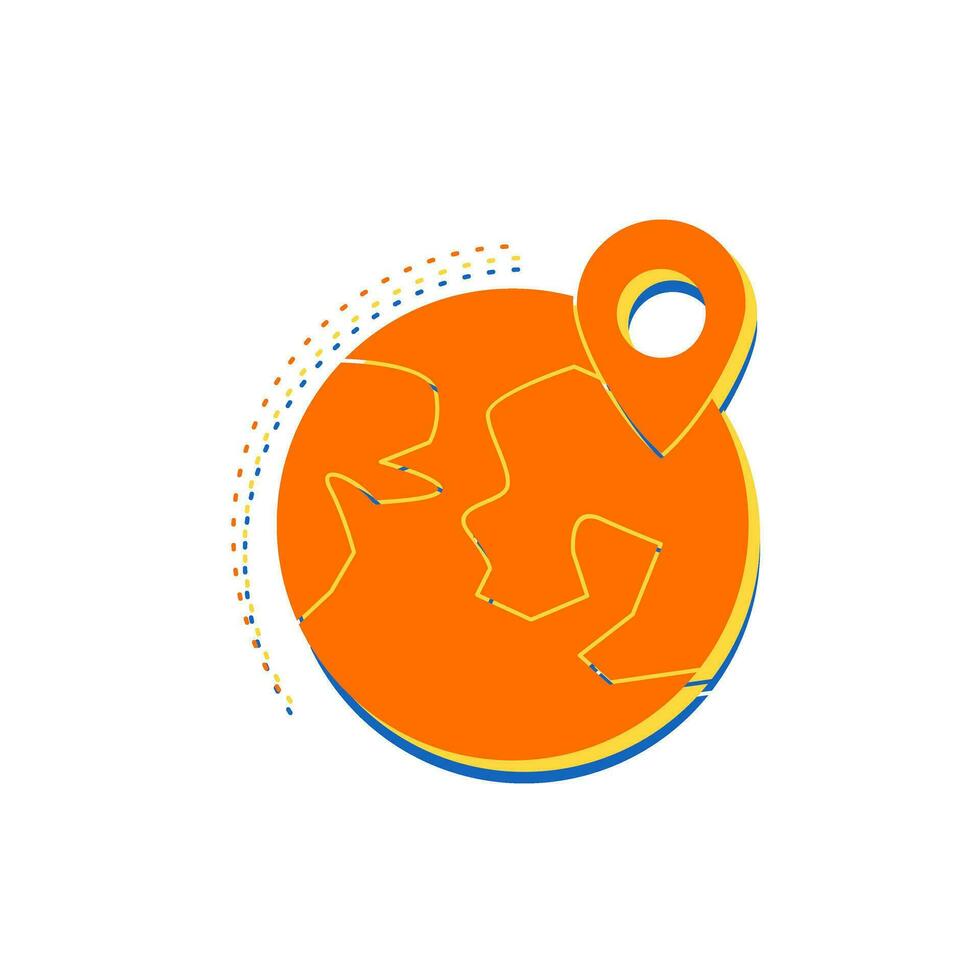 Locate on Earth Vector Icon