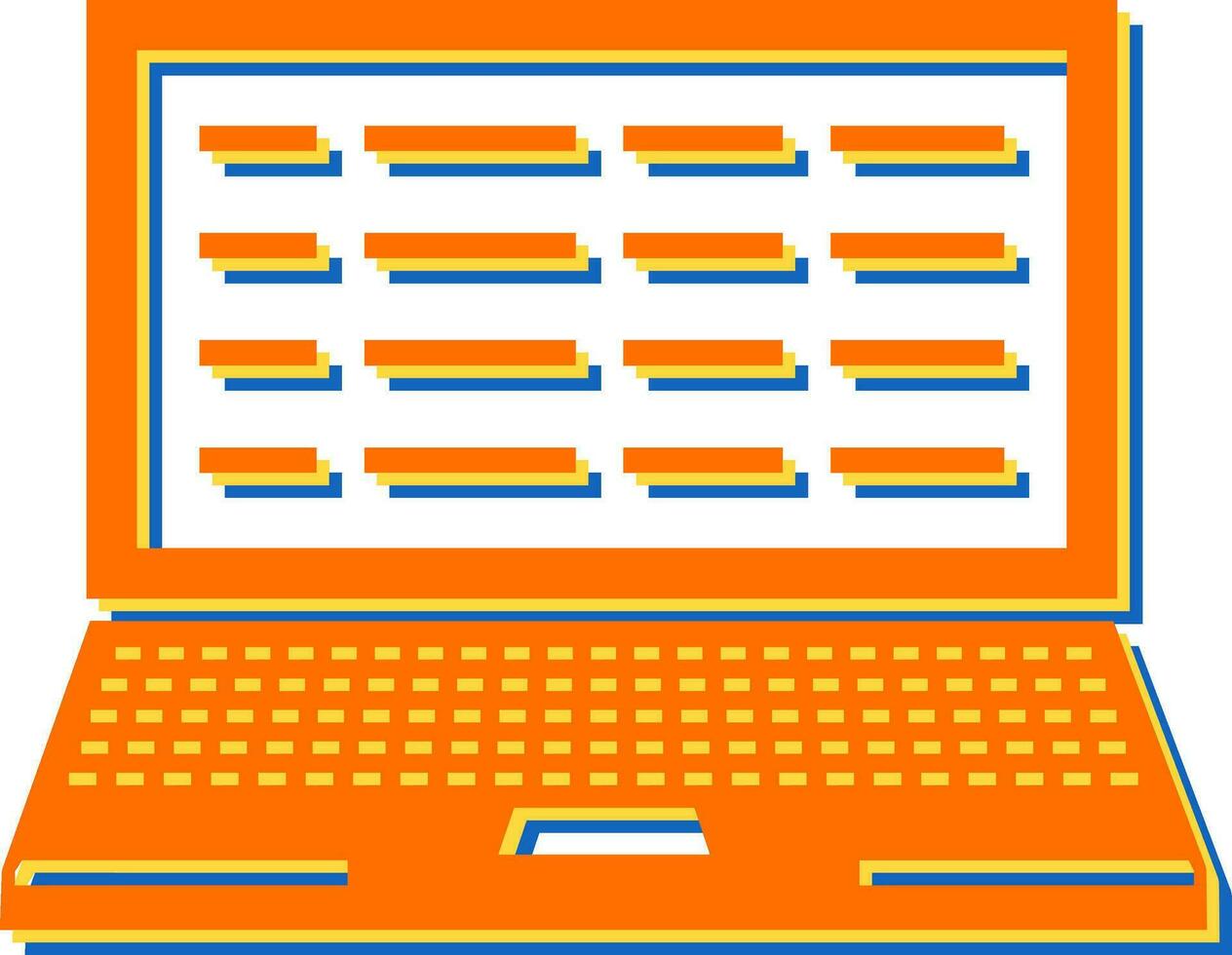 Writing Laptop Vector Icon