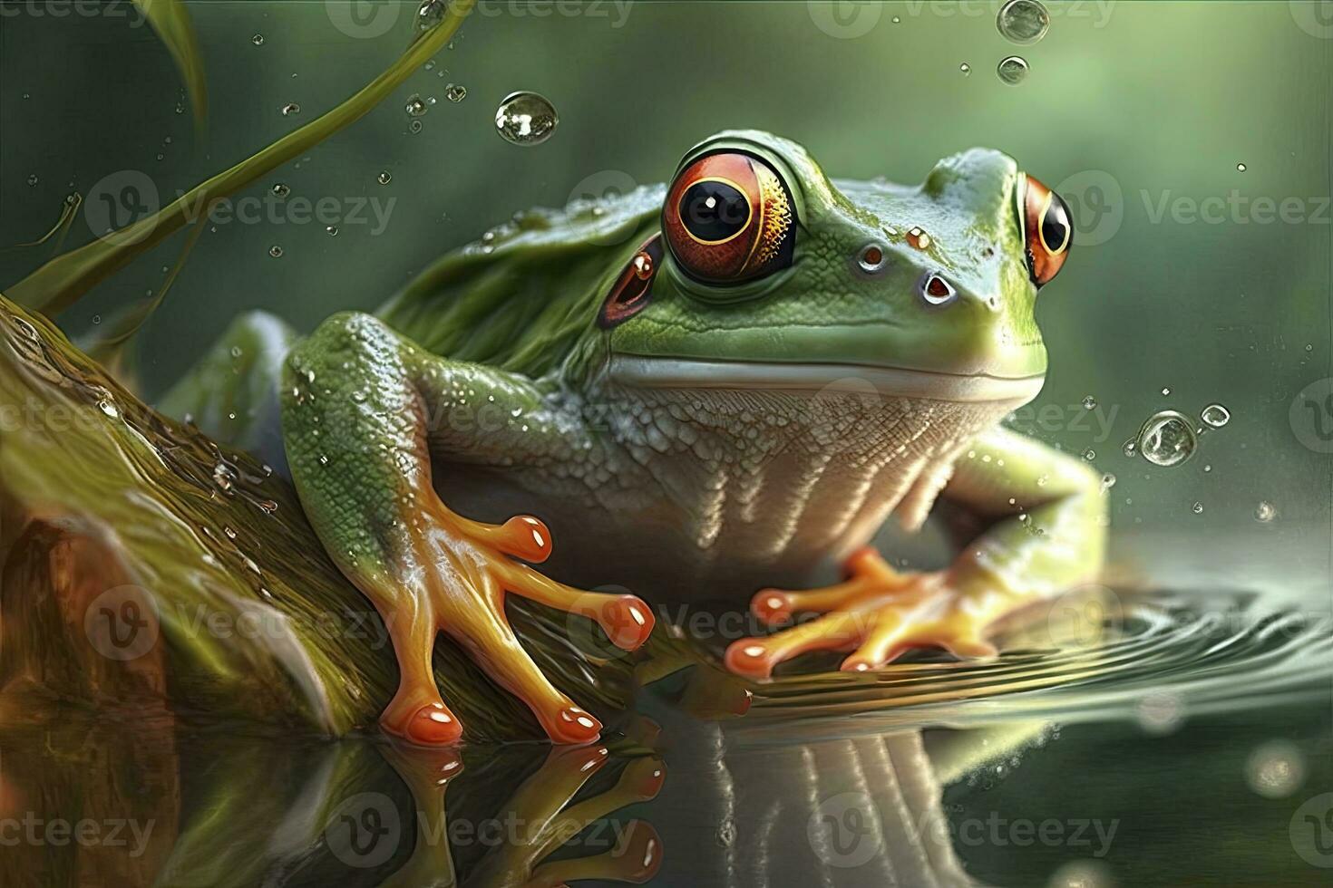 Frog in a Pond photo