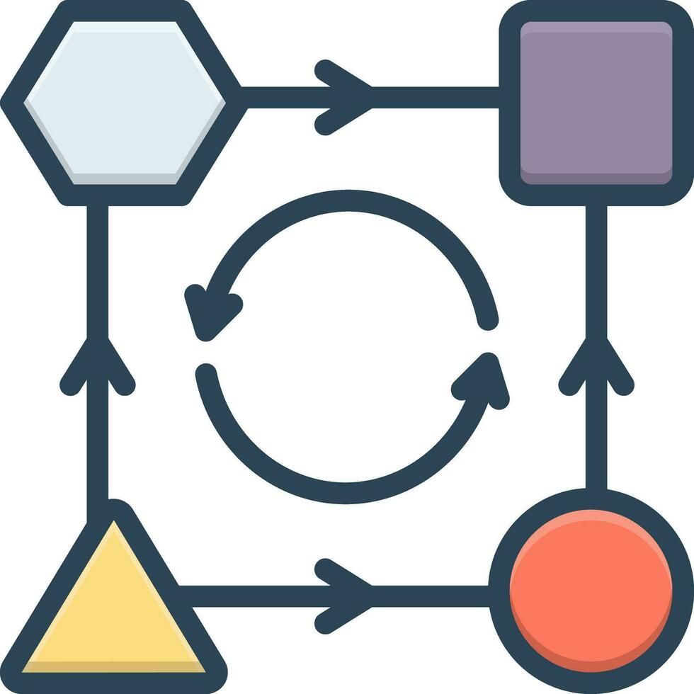 color icono para transformar vector