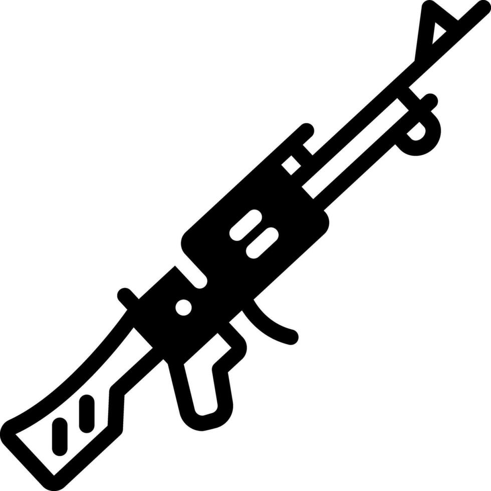 sólido icono para rifle vector