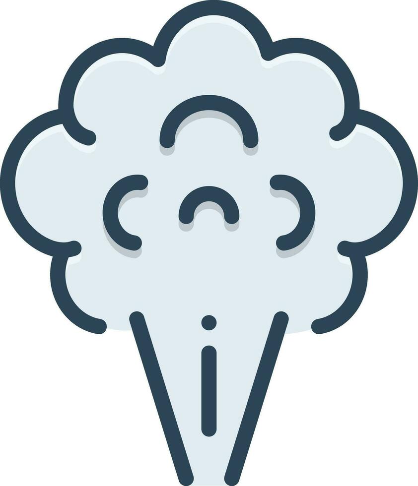color icon for smoke vector