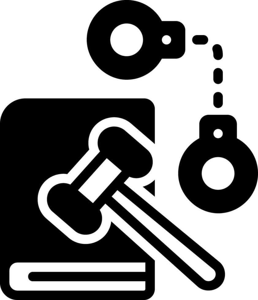 solid icon for criminal vector