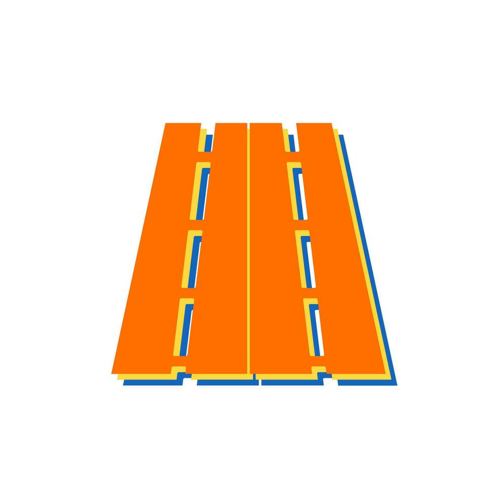 Two Way Road Vector Icon